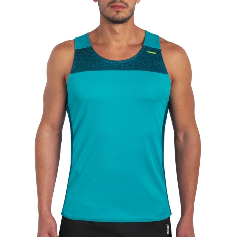 Debardeur Runnek Cube Homme Turquoise