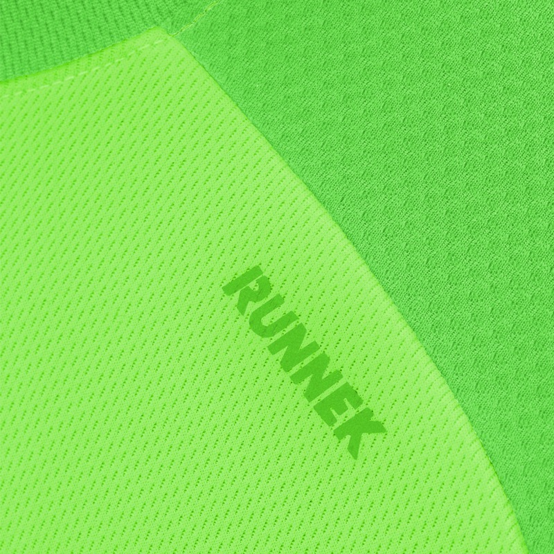 Maillot Technique Runnek Edel Vert Fluo Homme Detail