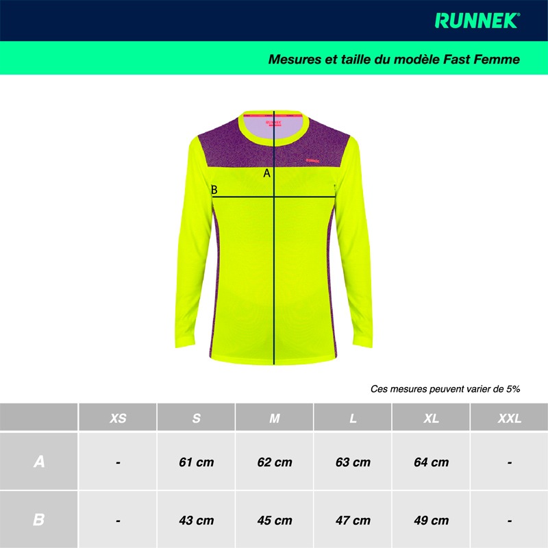 Taille Runnek Fast Femme