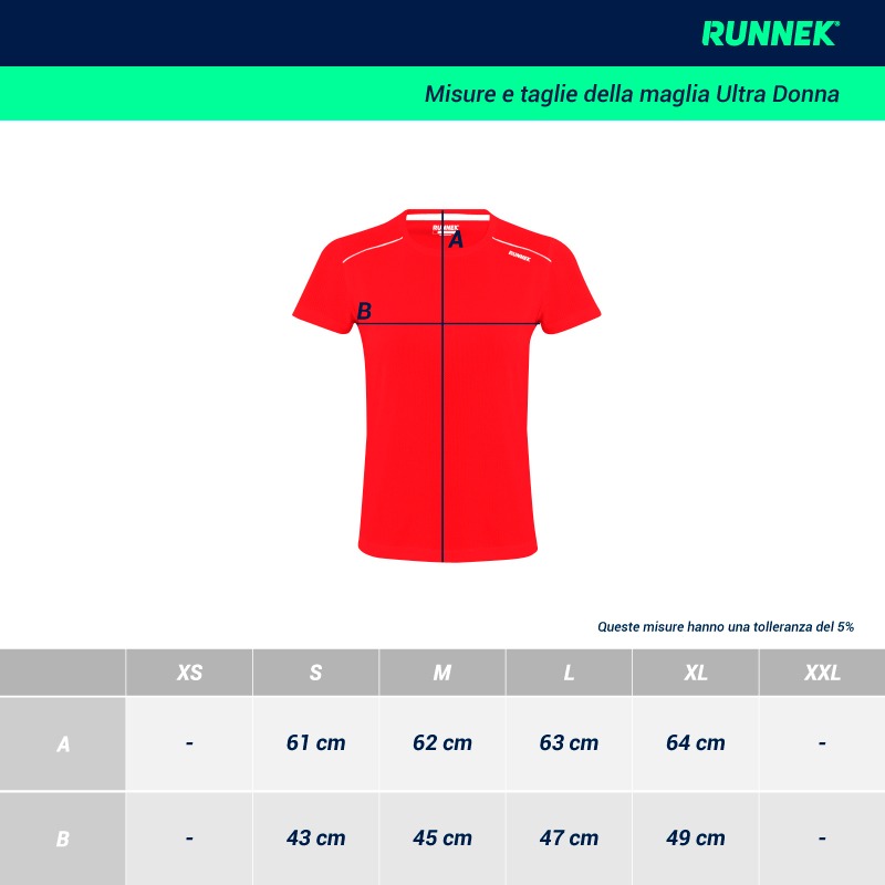 Tailles Maillot Runnek Ultra Femme