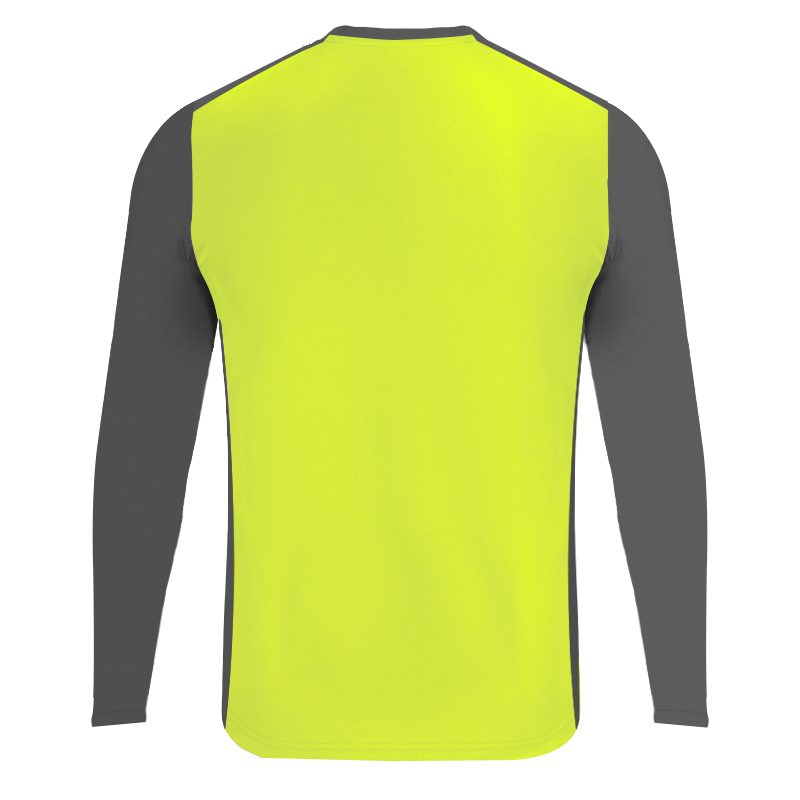 Maillot technique runnek ethilo jaune fluor gris homme dos