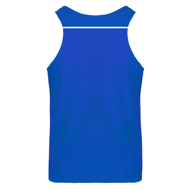 debardeur technique runnek ultravest bleu royal blanc homme dos