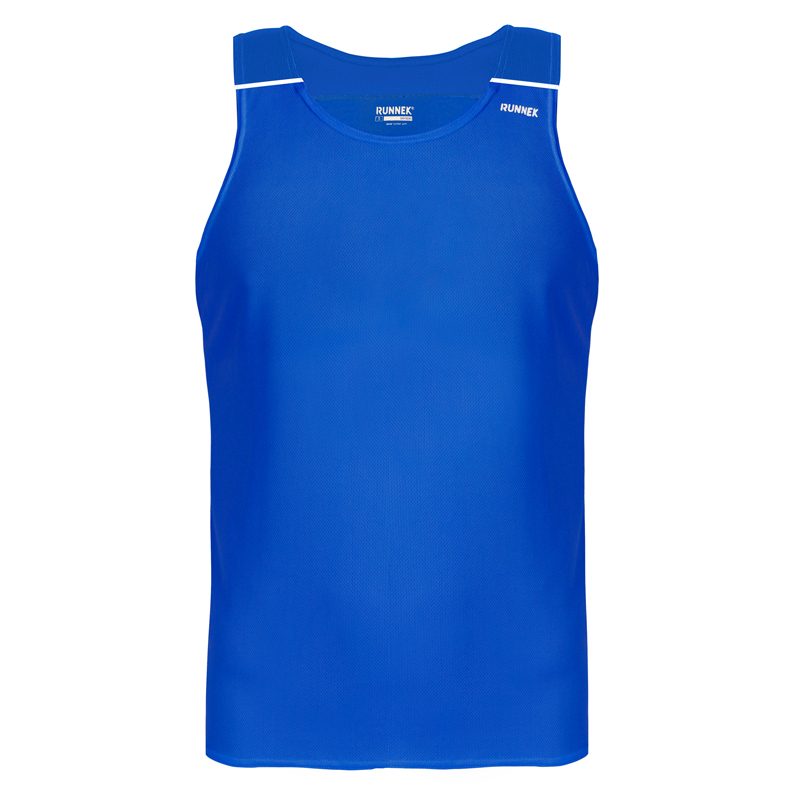 debardeur technique runnek ultravest bleu royal blanc homme face