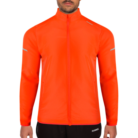 veste coupe-vent orange fluo